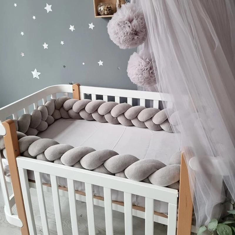 Baby Cot Bumper Knotted Braided Cot Bumper